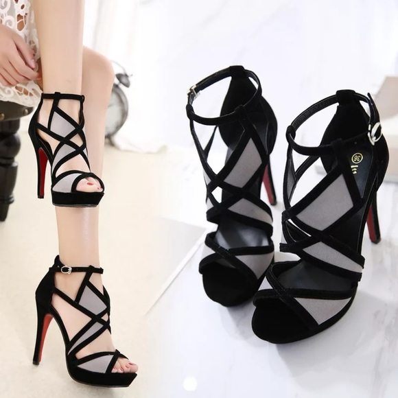 Fashion Platform Thin High Heel Women Sandals, Gift for her - Picture 5 of 12